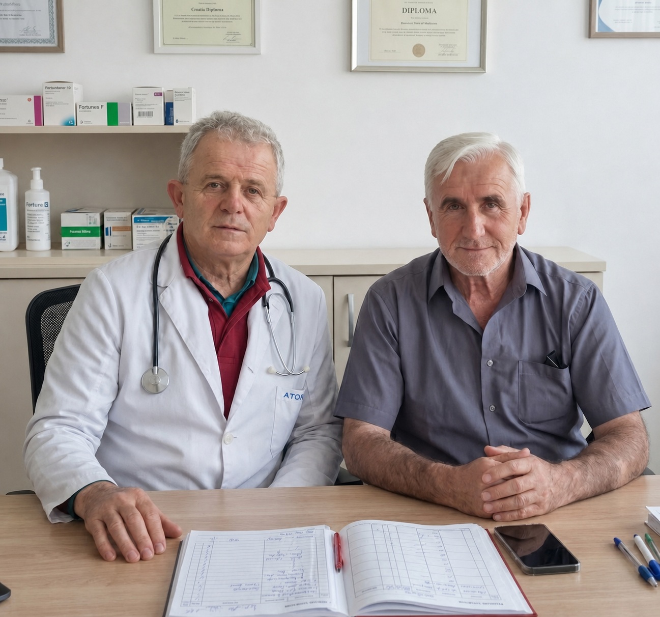 Dr Numan Balić i dr Salih Shala u ordinaciji SSK Medicus